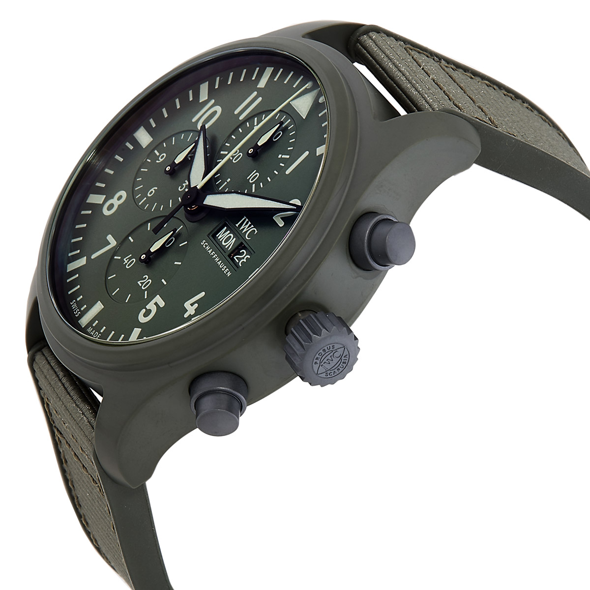 iwc pilot top gun woodland chronograph automatic green dial men's watch iw389106 iwc pilot top gun woodland chronograph automatic green dial men's watch iw389106
