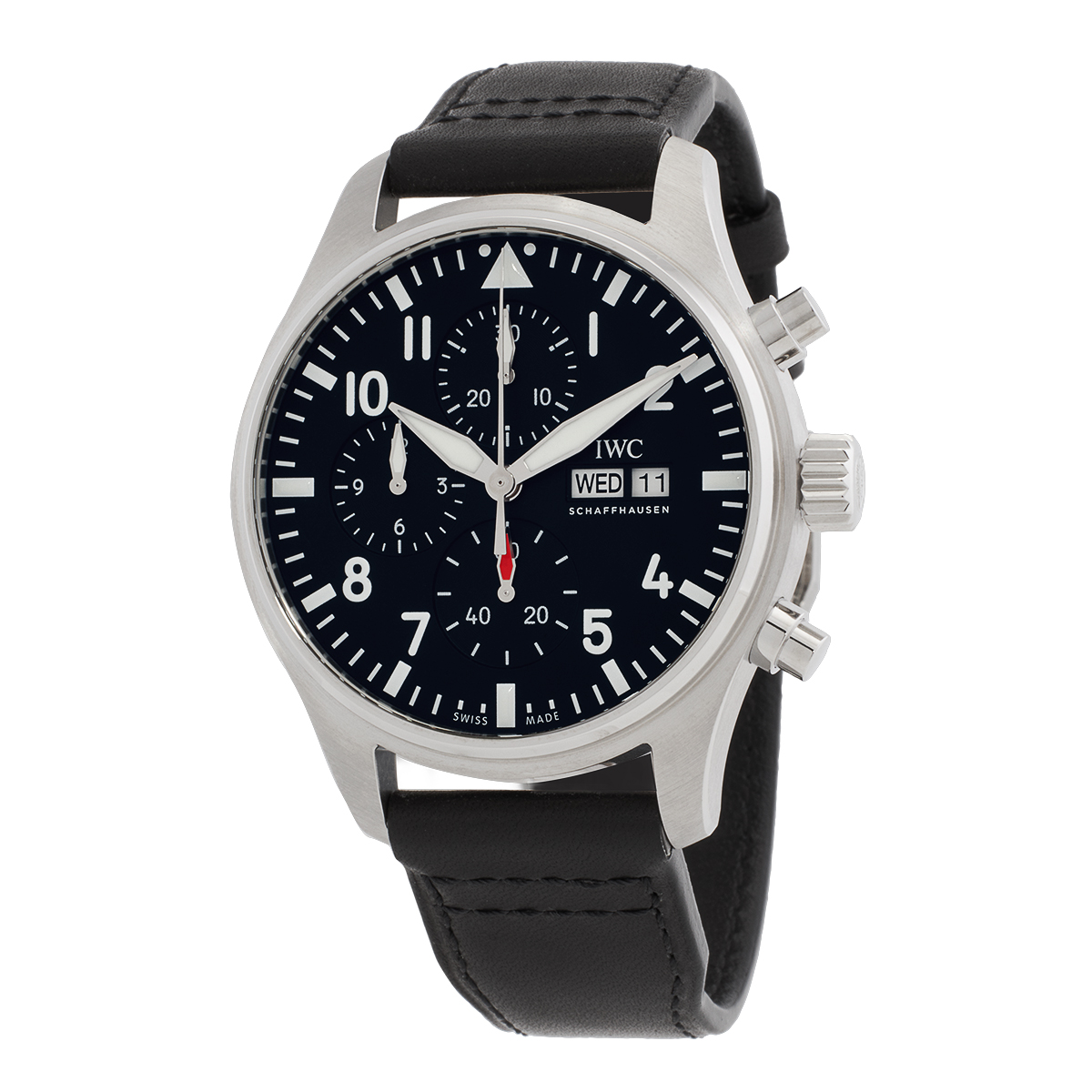 iwc pilots chronograph automatic black dial men's watch iw378001 iwc pilots chronograph automatic black dial men's watch iw378001