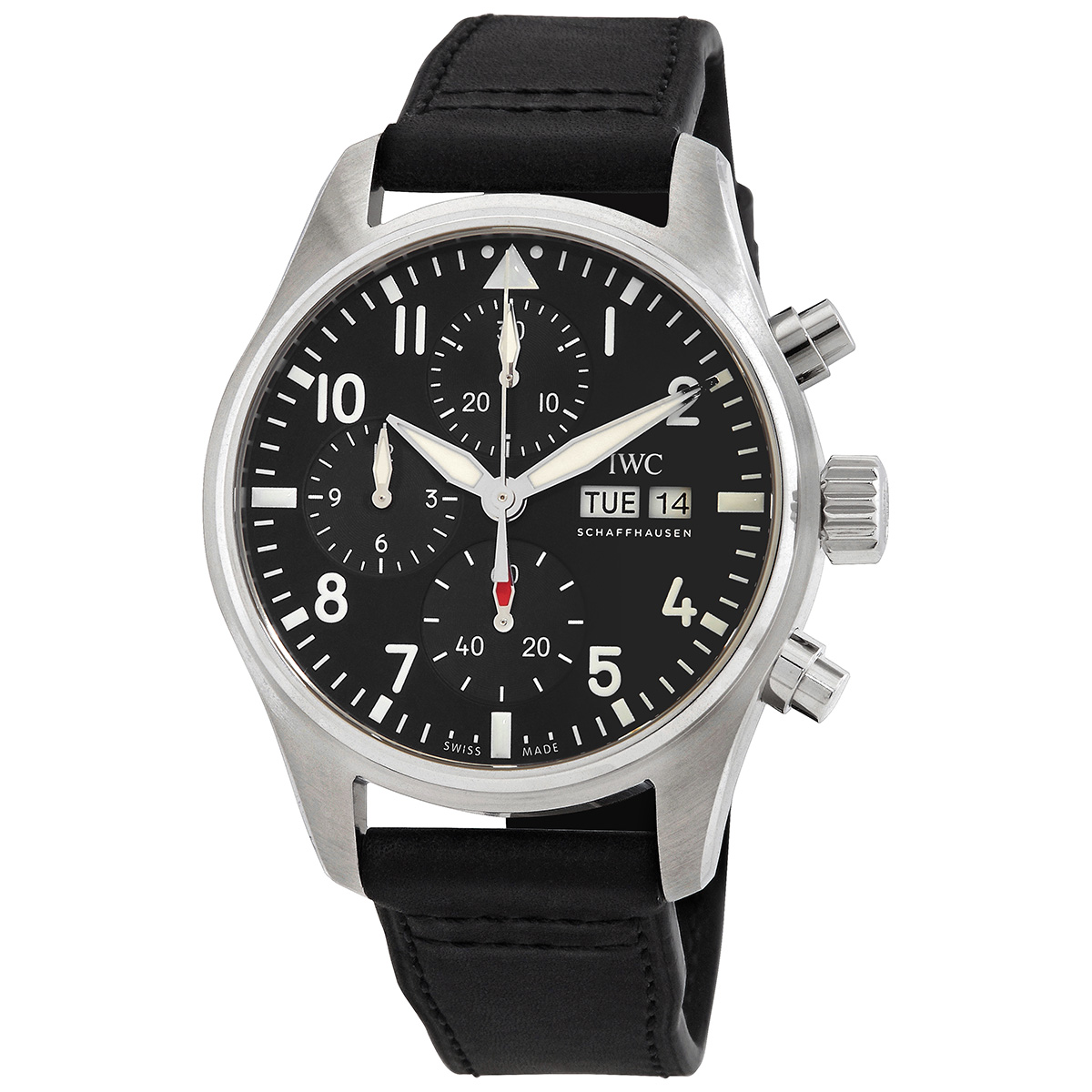 iwc pilots chronograph automatic black dial men's watch iw388111 iwc pilots chronograph automatic black dial men's watch iw388111