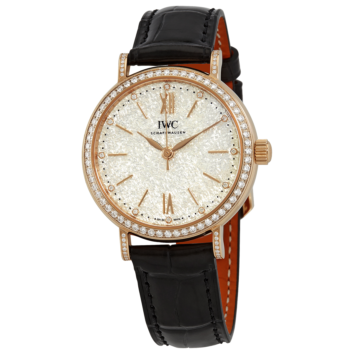 iwc portofino automatic 18kt rose gold diamond ladies watch iw357406 iwc portofino automatic 18kt rose gold diamond ladies watch iw357406