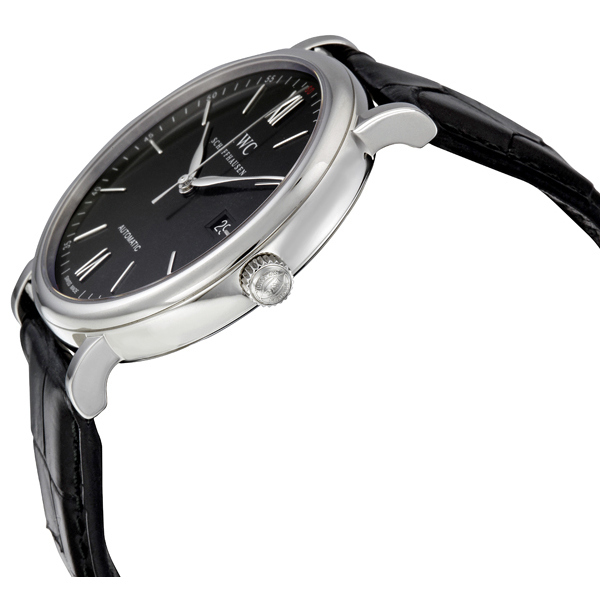 iwc portofino automatic black dial black leather men's watch 3565 02 iwc portofino automatic black dial black leather men's watch 3565 02