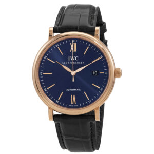 iwc portofino automatic blue dial men's watch iw356522