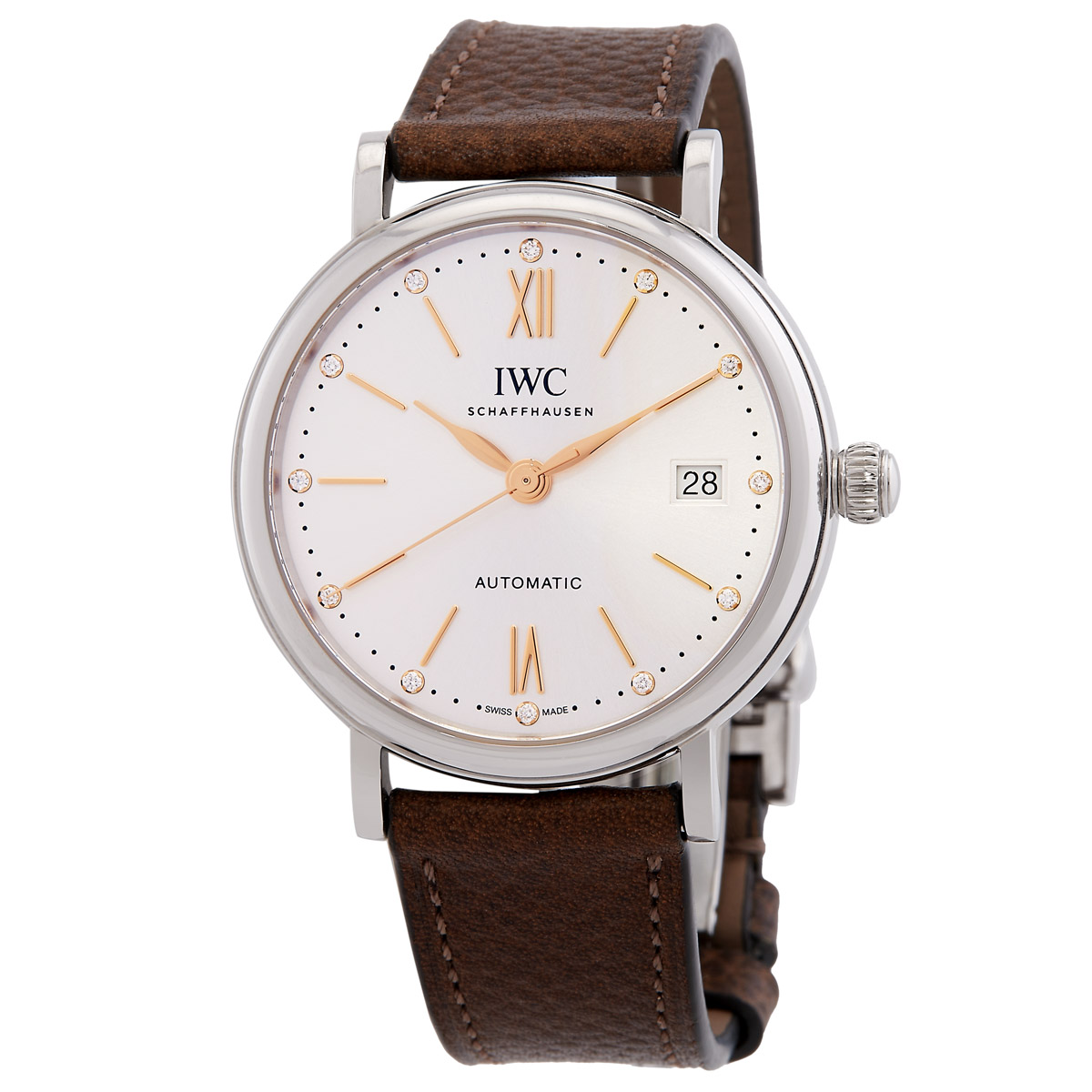 iwc portofino automatic diamond silver dial men's watch iw458614 iwc portofino automatic diamond silver dial men's watch iw458614
