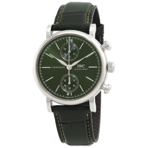 iwc portofino chronograph 39 automatic green dial men's watch iw391405