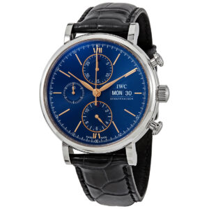 iwc portofino chronograph automatic blue dial men's watch iw391036