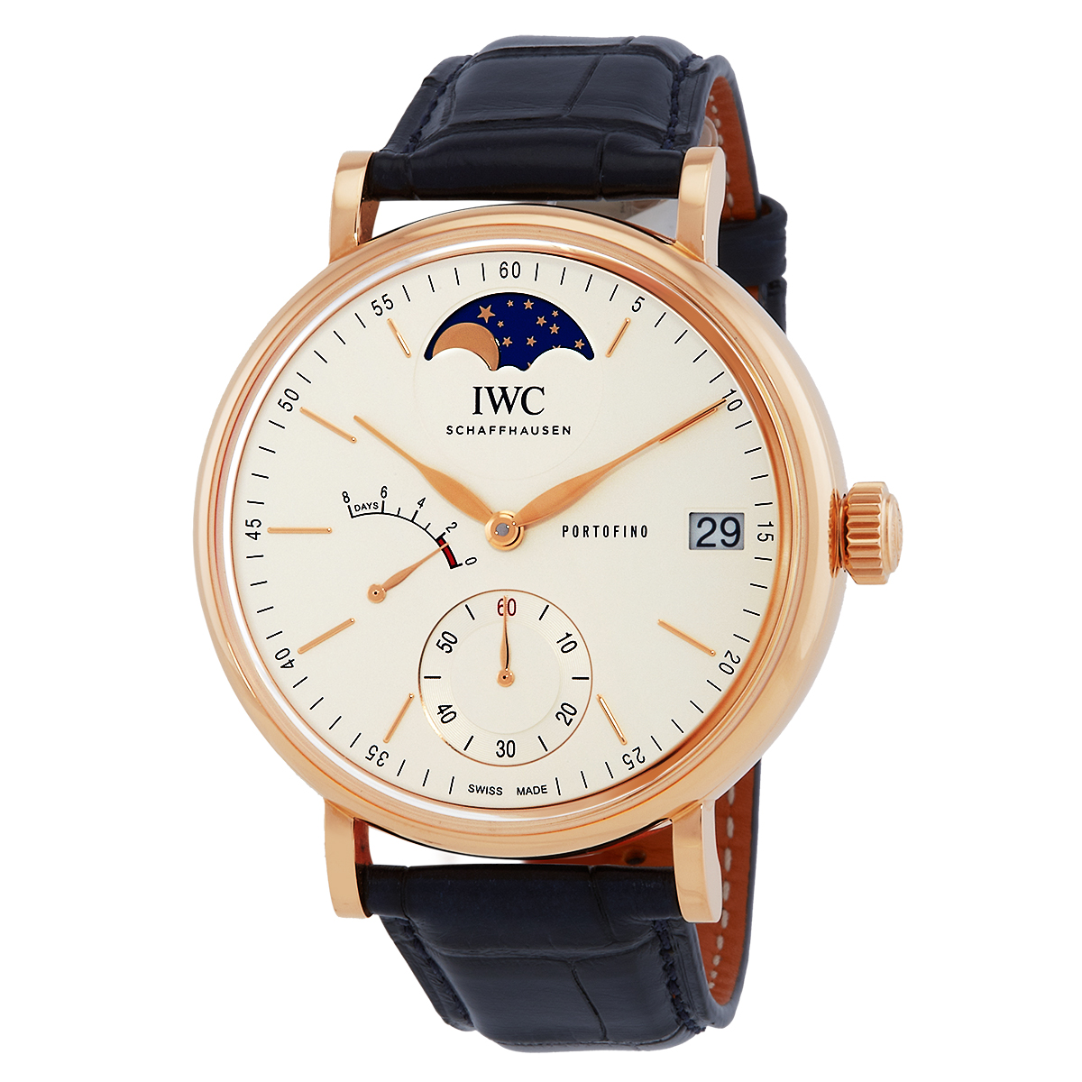 iwc portofino hand wind moon phase silver dial men's watch iw516409 iwc portofino hand wind moon phase silver dial men's watch iw516409