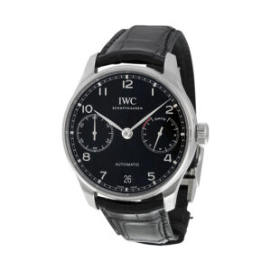 iwc portugieser automatic black dial men's watch iw500703