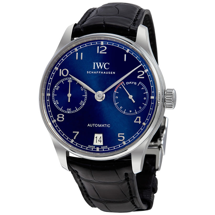 iwc portugieser automatic blue dial men's watch iw500710 iwc portugieser automatic blue dial men's watch iw500710