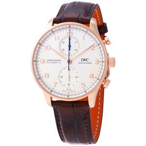 iwc portugieser chronograph automatic white dial 18kt rose gold men's watch iw3716 11