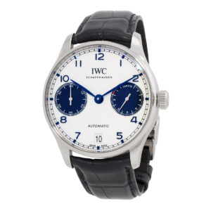 iwc portuguese 7 day automatic white dial men's watch iw500715