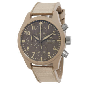 iwc top gun mojave desert chronograph automatic brown dial men's watch iw389402