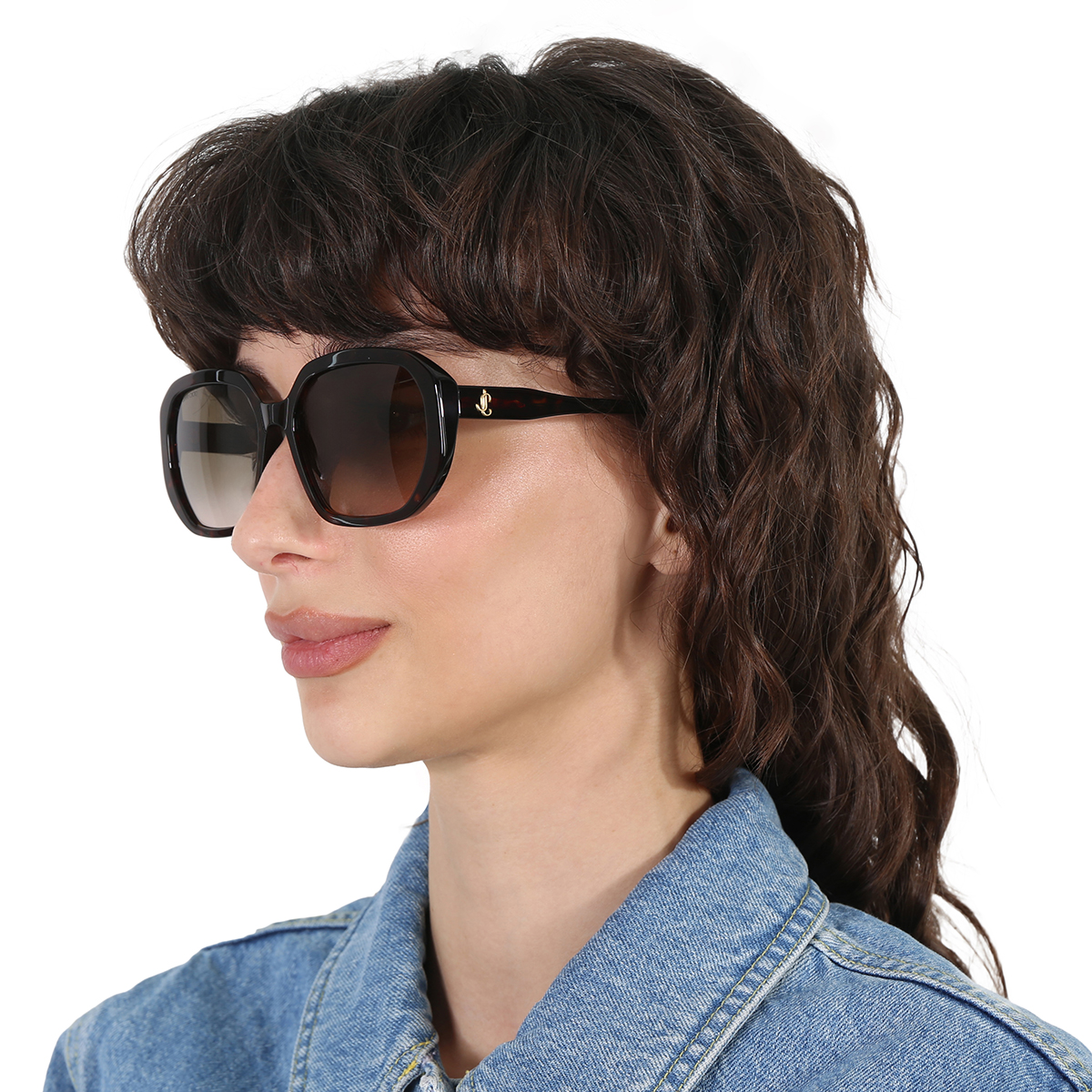 jimmy choo brown gradient square ladies sunglasses karly/f/s 0086/ha 57 jimmy choo brown gradient square ladies sunglasses karly/f/s 0086/ha 57