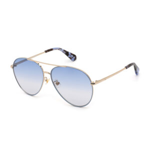 kate spade ladies blue pilot sunglasses carolane/f/s0ky2dg61