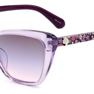 kate spade ladies purple cat eye sunglasses lucca g s 789