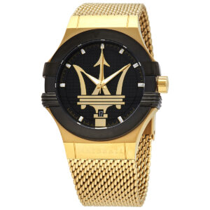 maserati potenza quartz black dial men's watch r8853108006