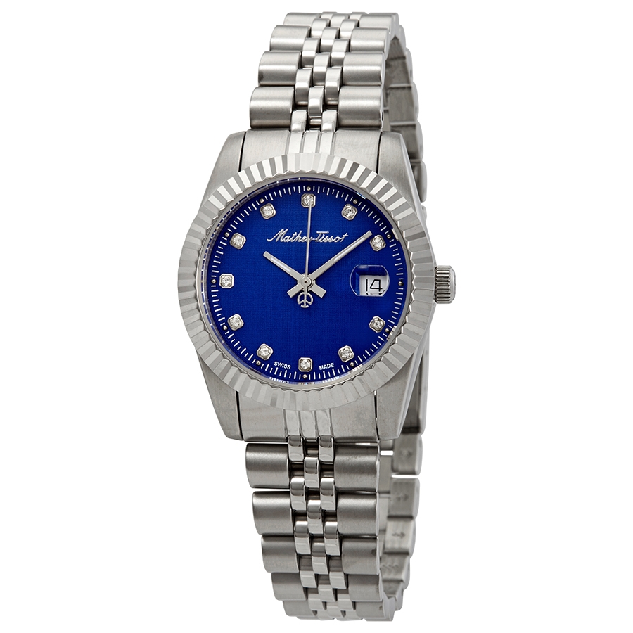 mathey tissot mathey iii quartz crystal blue dial ladies watch d810abu mathey tissot mathey iii quartz crystal blue dial ladies watch d810abu