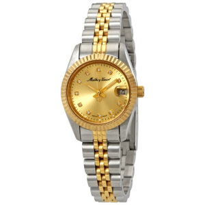 mathey tissot mathey ii quartz crystal gold dial ladies watch d710bdi