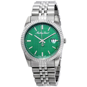 mathey tissot mathey iii quartz green dial men's watch h810av