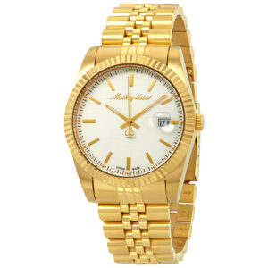 mathey tissot mathey iii quartz white dial men's watch h810pi