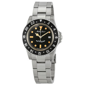 mathey tissot mathey vintage quartz black dial men's watch h900an
