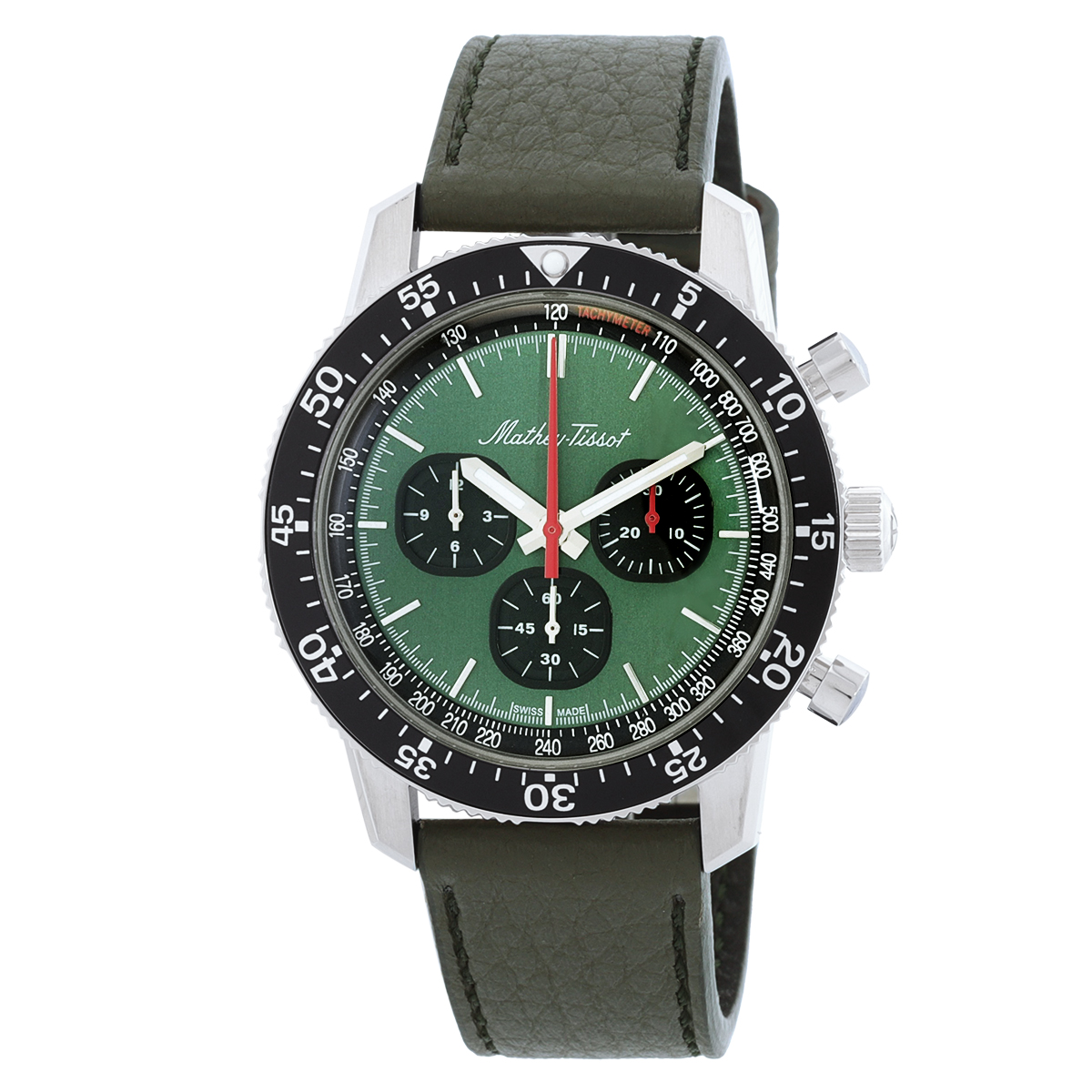 mathey tissot 1968 chronograph automatic green dial men's watch type1968ve mathey tissot 1968 chronograph automatic green dial men's watch type1968ve