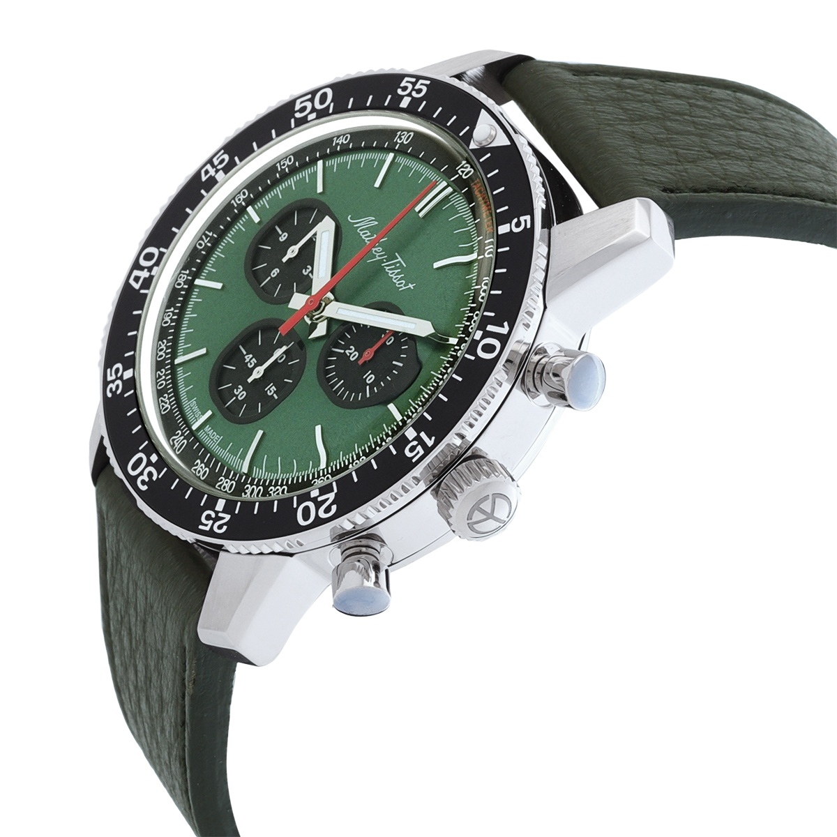 mathey tissot 1968 chronograph automatic green dial men's watch type1968ve mathey tissot 1968 chronograph automatic green dial men's watch type1968ve