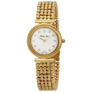 mathey tissot allure crystal white dial ladies watch d539pi