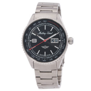 mathey tissot atlas quartz black dial men's watch mtwg9001103
