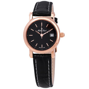 mathey tissot city black dial ladies watch d31186pn