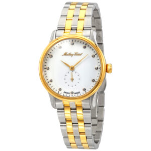 mathey tissot edmond metal crystal white dial ladies watch d1886mbi