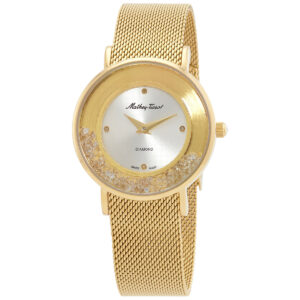 mathey tissot electra quartz diamond silver dial ladies watch d983spyi