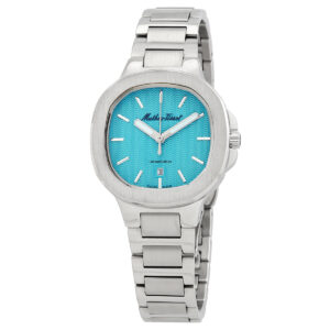 mathey tissot evasion quartz blue dial ladies watch d152ti