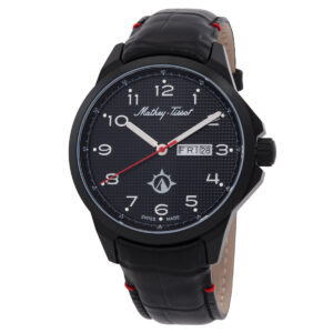 mathey tissot excalibur quartz black dial men's watch mtwg2001104
