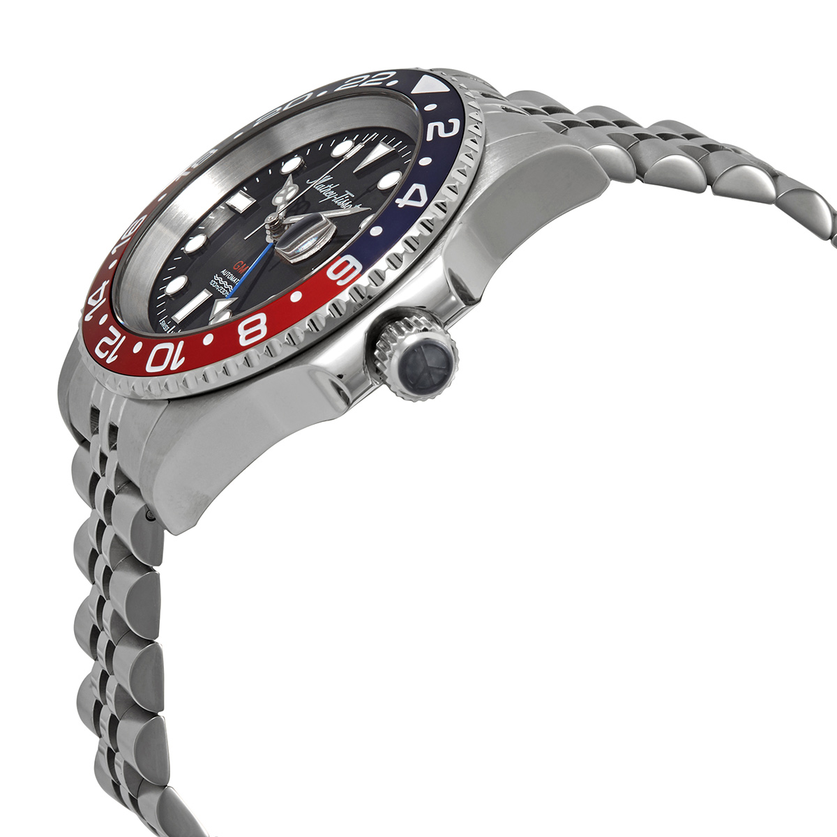 mathey tissot gmt automatic black dial pepsi bezel men's watch h903atar mathey tissot gmt automatic black dial pepsi bezel men's watch h903atar