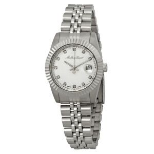 mathey tissot mathey iii quartz crystal silver dial ladies watch d810ai