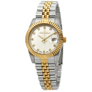 mathey tissot mathey iii quartz crystal silver dial ladies watch d810bi