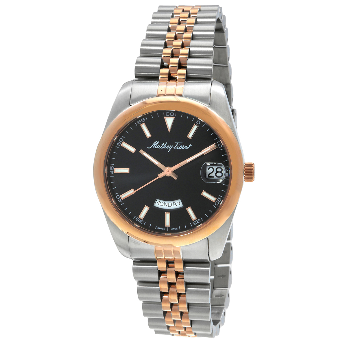 mathey tissot mathy day date quartz black dial men's watch d510rs mathey tissot mathy day date quartz black dial men's watch d510rs