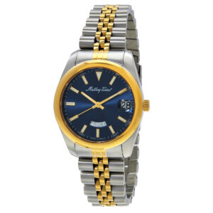 mathey tissot mathy day date quartz blue dial ladies watch d510bbu