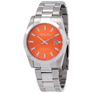 mathey tissot mathy i quartz orange dial men's watch h451or