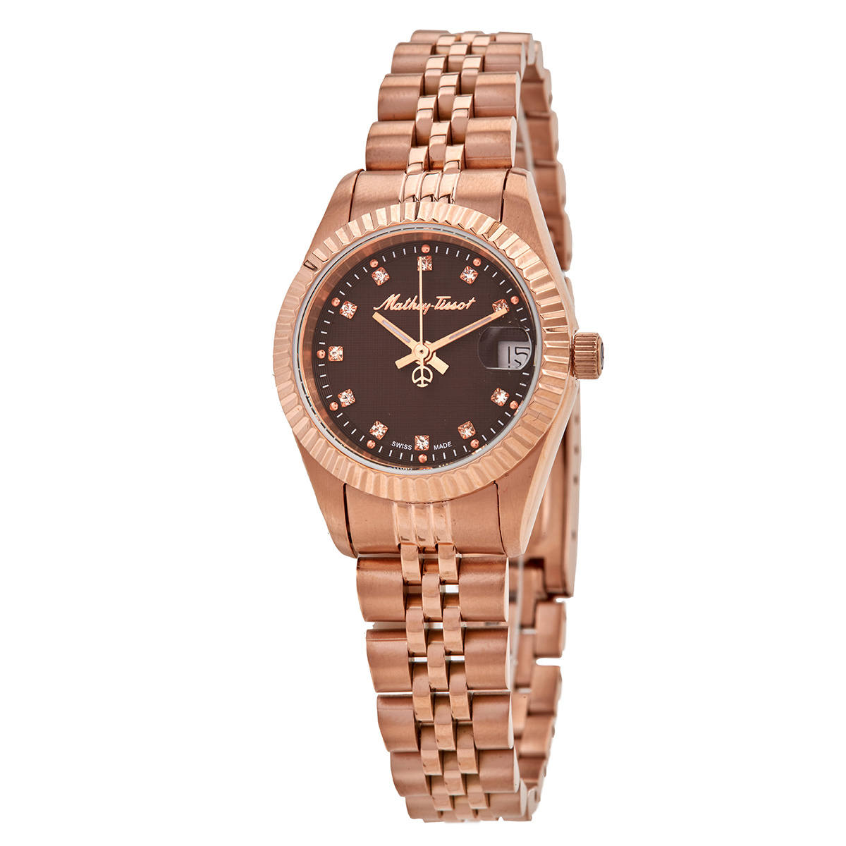 mathey tissot mathy ii quartz brown dial ladies watch d710prm mathey tissot mathy ii quartz brown dial ladies watch d710prm