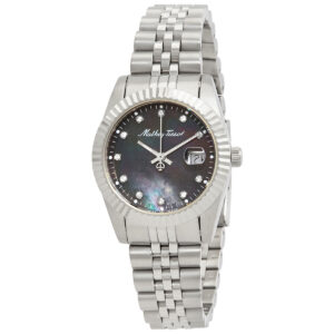 mathey tissot mathy iii mop quartz black dial ladies watch d910an