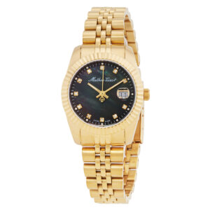 mathey tissot mathy iii mop quartz black dial ladies watch d910pn