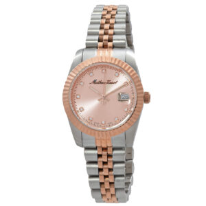 mathey tissot mathy iii quartz pink dial ladies watch d810rsal