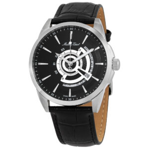 mathey tissot mondo quartz black dial men's watch h711an