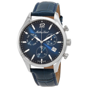 mathey tissot urban chrono chronograph quartz blue dial men's watch h411chalbu