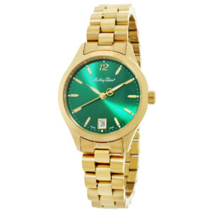 mathey tissot urban metal quartz green dial ladies watch d411mpv