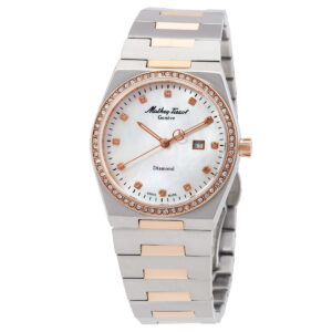 mathey tissot zeus lady diamond quartz white dial watch d118sbi