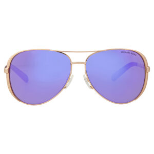 michael kors chelsea purple mirror pilot ladies sunglasses mk5004 10034v 59