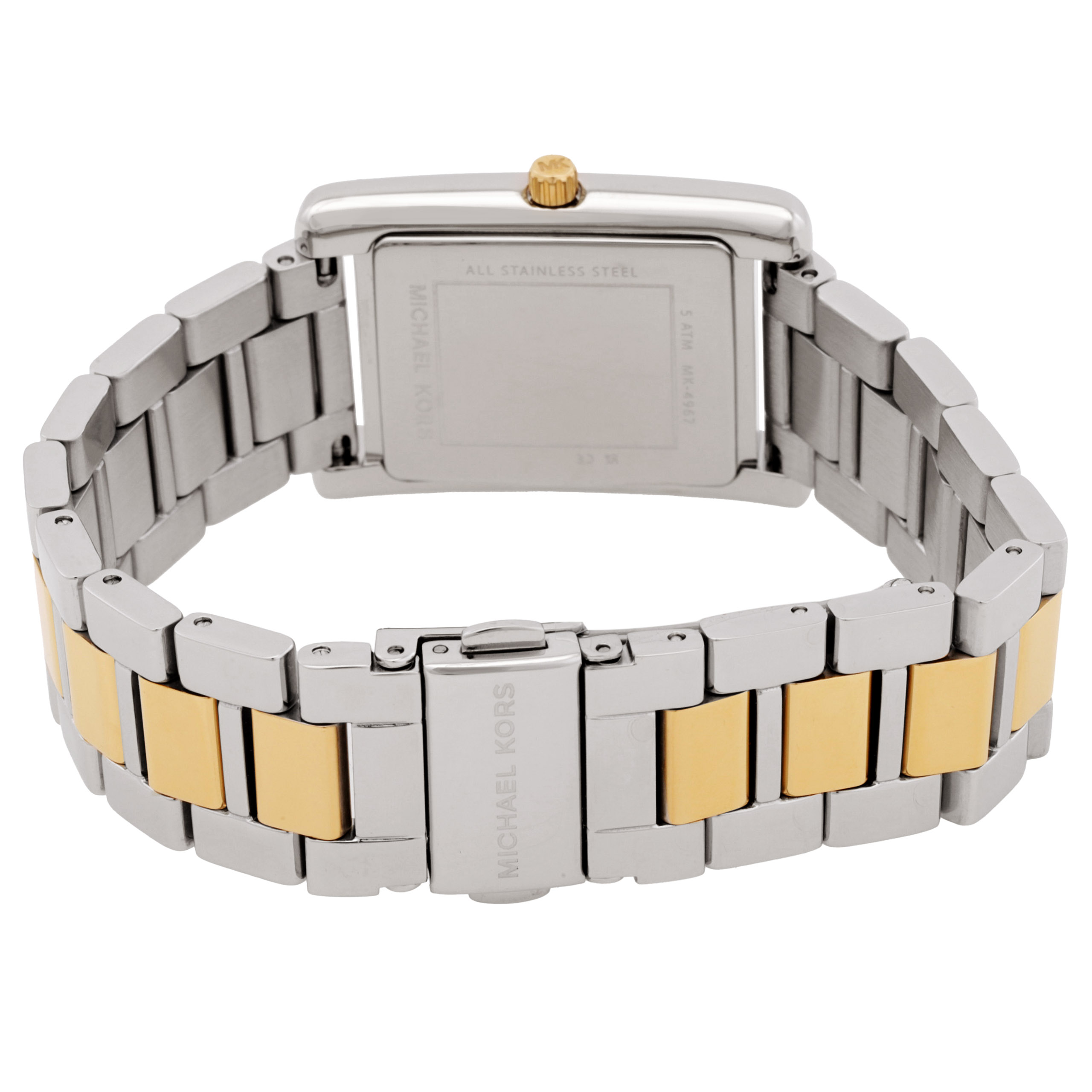 michael kors essex quartz white dial two tone watch mk4967 michael kors essex quartz white dial two tone watch mk4967