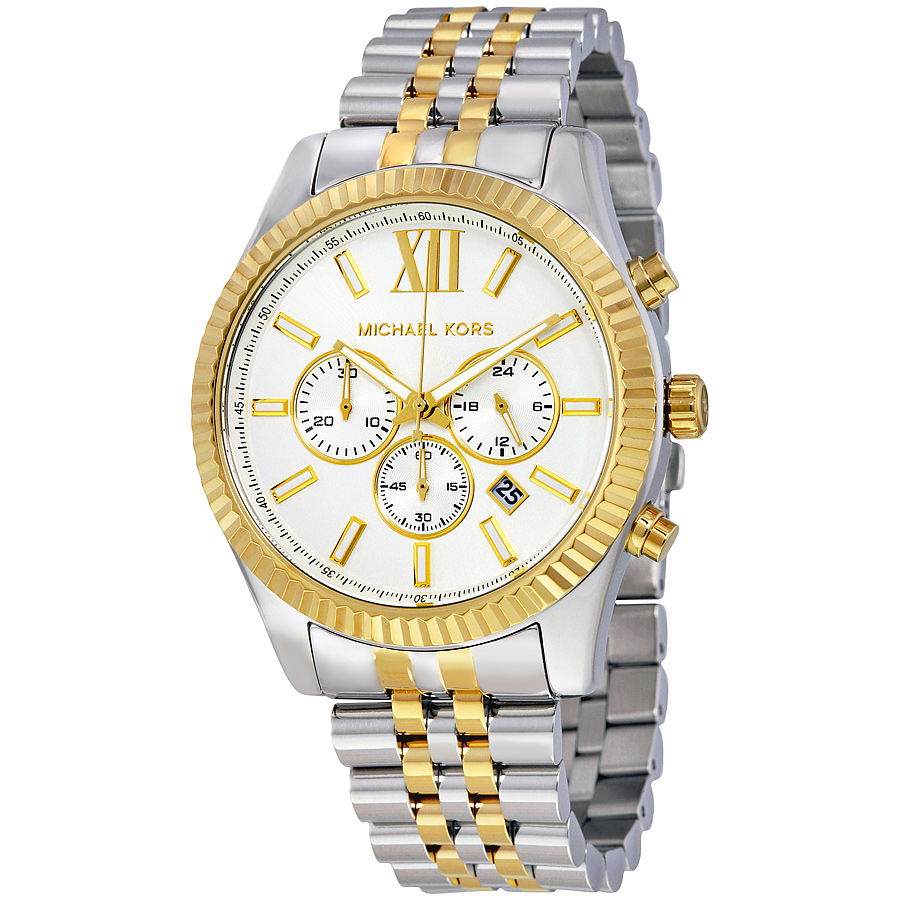 michael kors lexington chronograph white dial men's watch mk8344 michael kors lexington chronograph white dial men's watch mk8344
